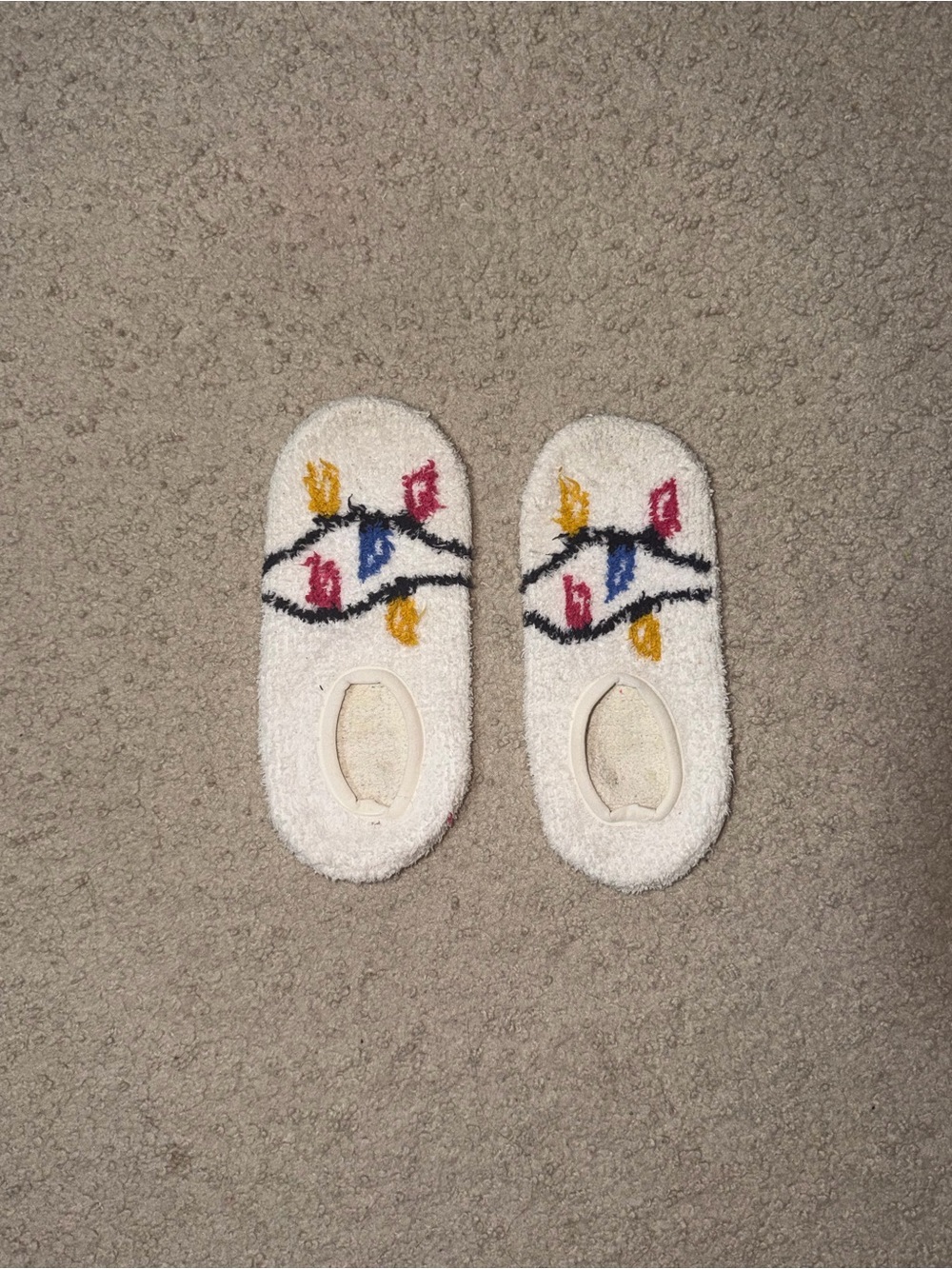 Old Navy Women’s White No-Show Socks with Light Bulb Motif